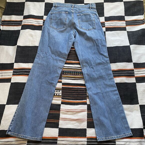 LL Bean Classic Fit Straight Denim Jeans. Size 8 T. Medium Wash. Cotton/Spandex. - Picture 3 of 13